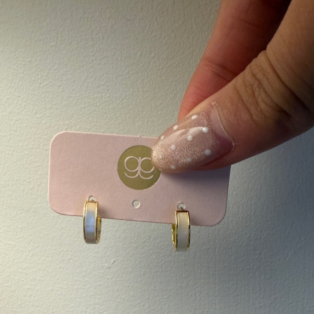 Gorjana: Rose Marble Huggies